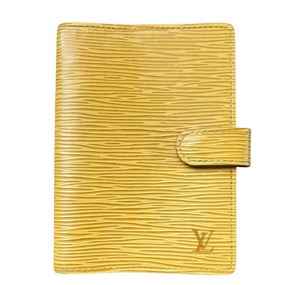 LOUIS VUITTON EPI LEATHER AGENDA – YELLOW W/ PURPLE INTERIOR - Picture 1 of 11